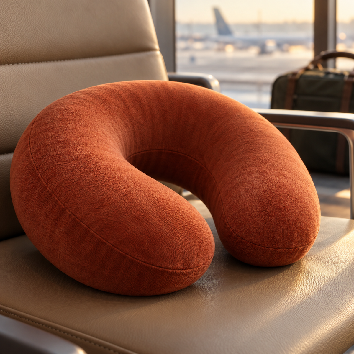 Terracotta Travel Neck Pillow