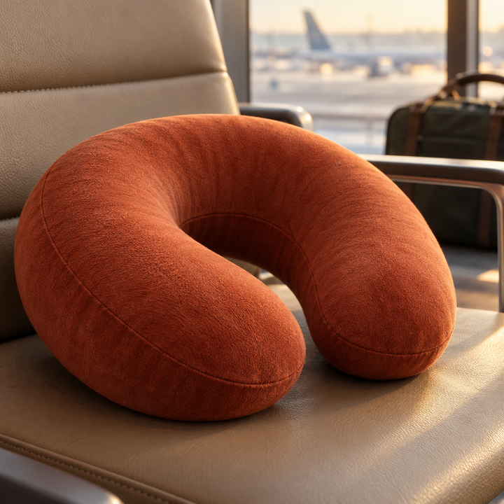 Terracotta Travel Neck Pillow